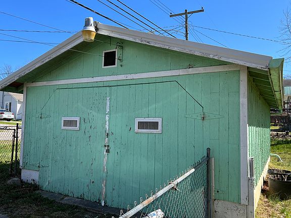single car garage with security light