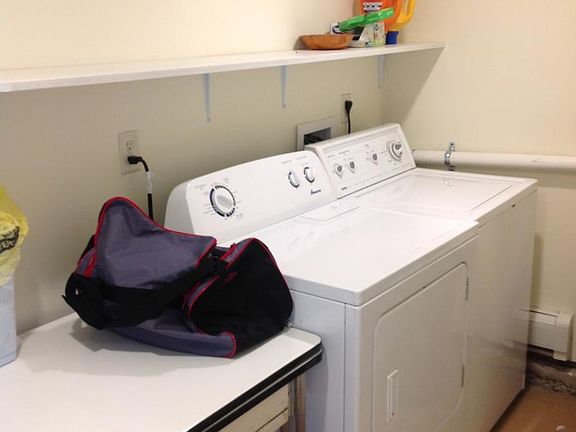 Free laundry facility downstairs
