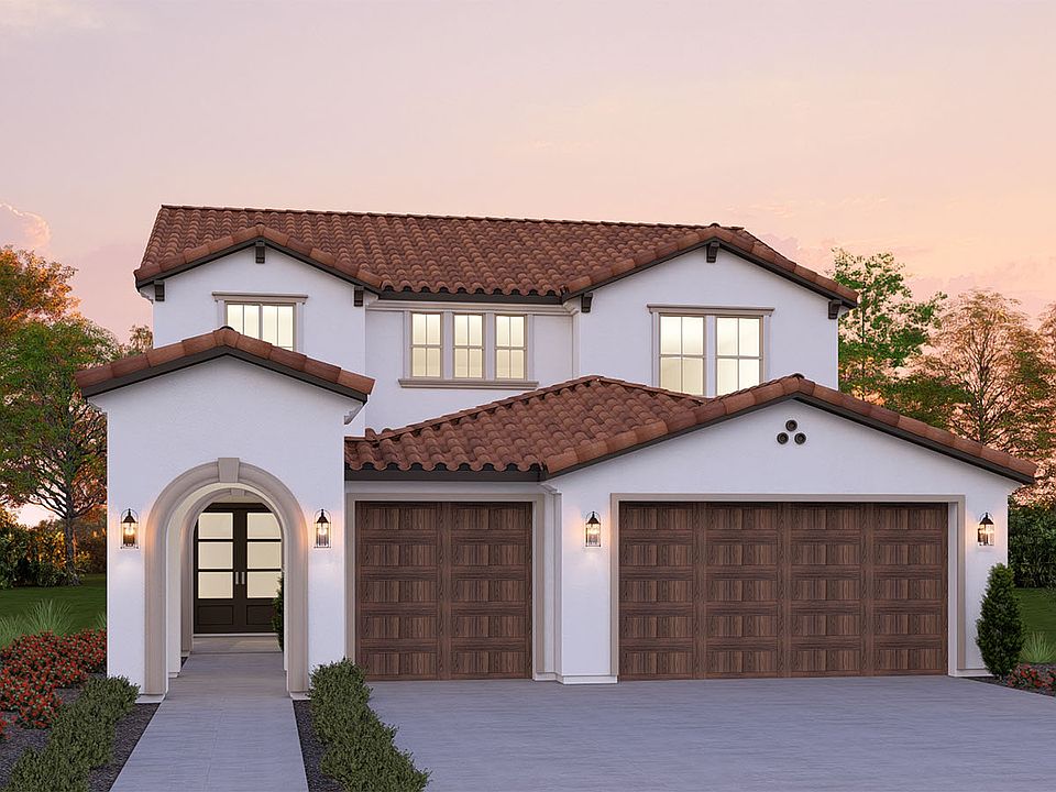 Everly Mediterranean Exterior with Portico