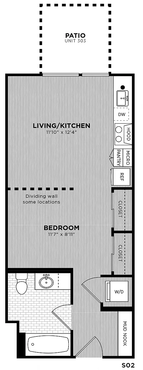 Floor plan Studio | Achurra S02 (Click floorplan for more pho