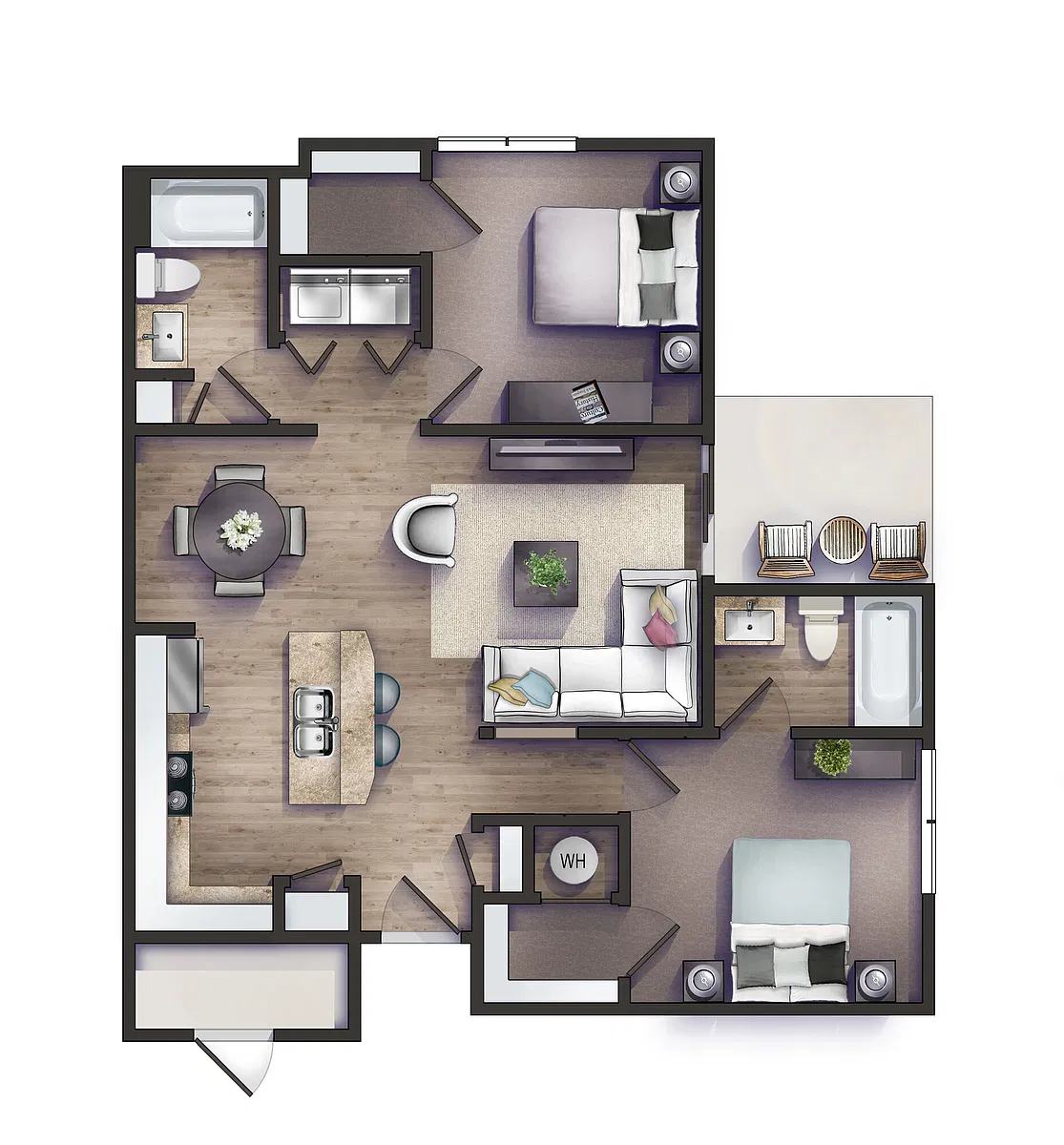 Floor plan The Blakely with Balcony