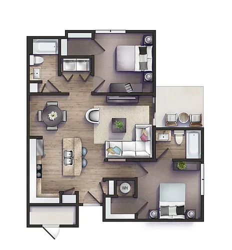 Floor plan The Blakely with Balcony
