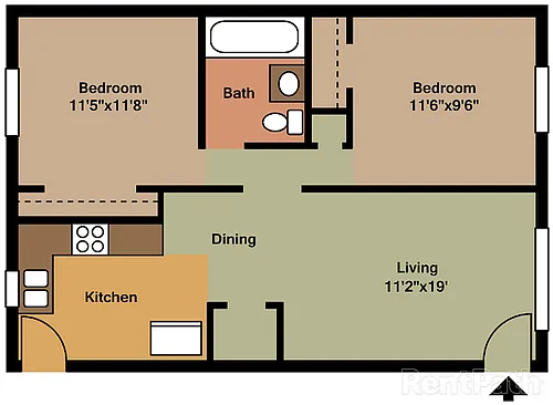 Floor plan 2 Bedroom