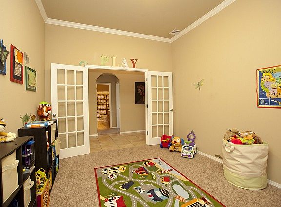 Glass paned doors on both sides of DR