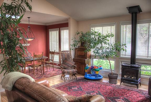Living room and dining room.