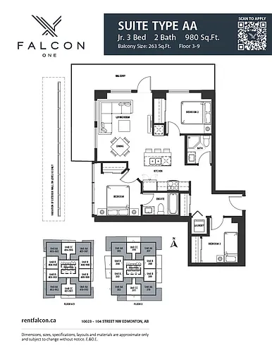 Floor plan 3 Bedrooms