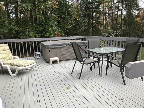 Large south facing deck