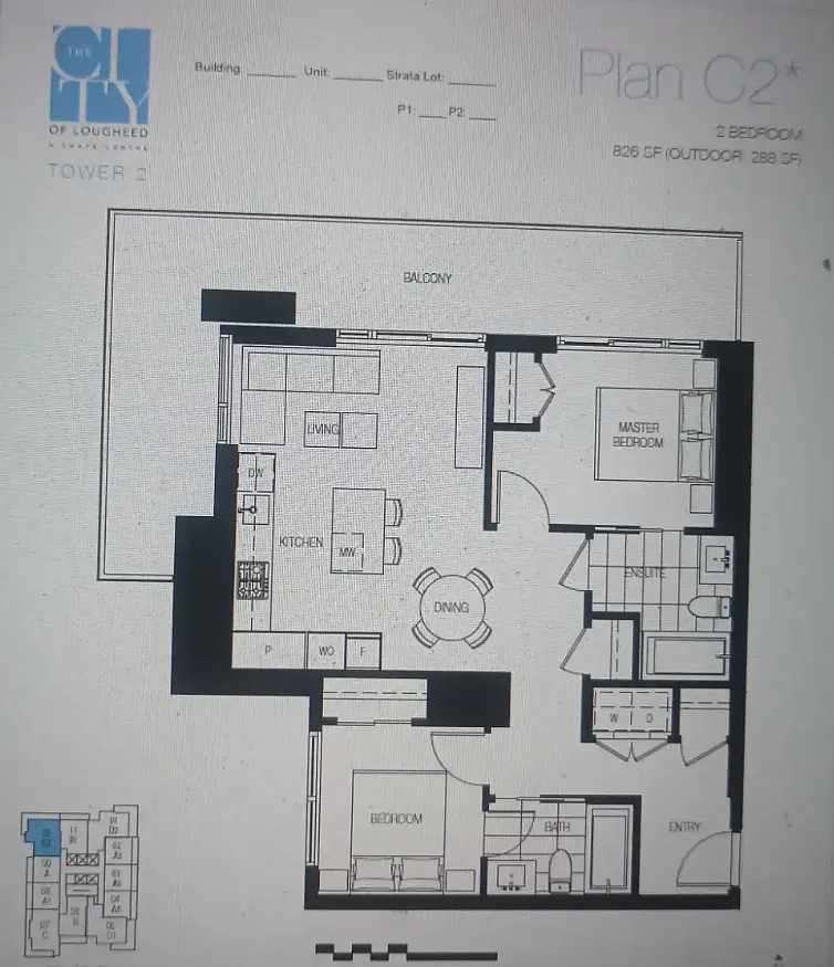 2 bed, 826 sqft, $2,990 — Photo 3
