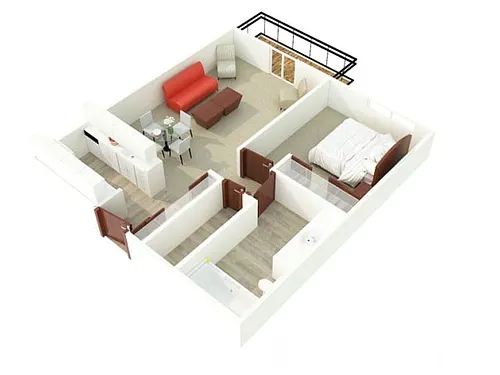 Floor plan 1X1