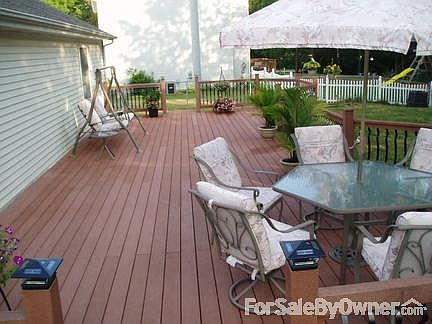 Deck in the early evening.
