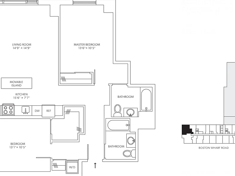 Watermark Seaport - B9 - 2 Beds - 2 Baths - 1037 Sq. ft.