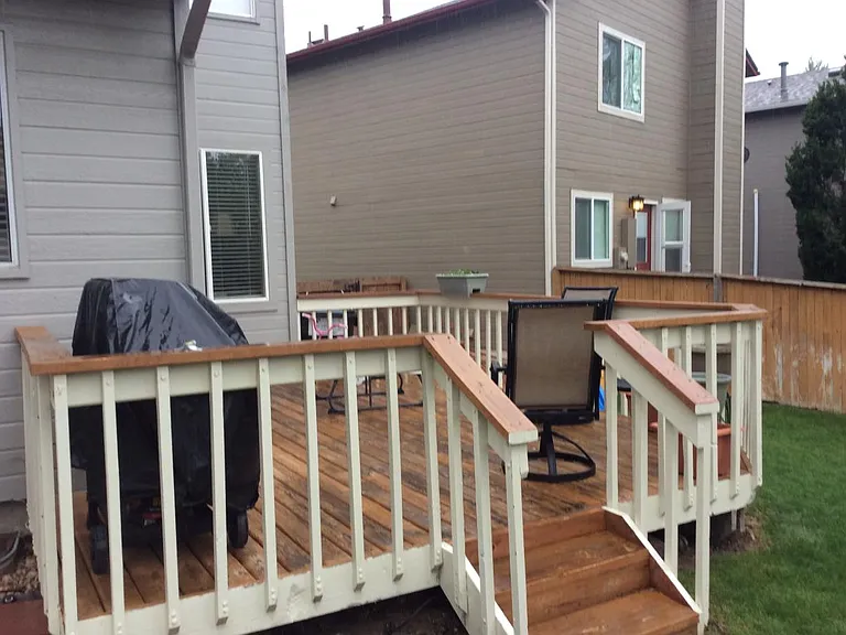 Large deck in back yard
