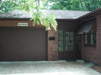 breezeway from garage to kitchen entrance.