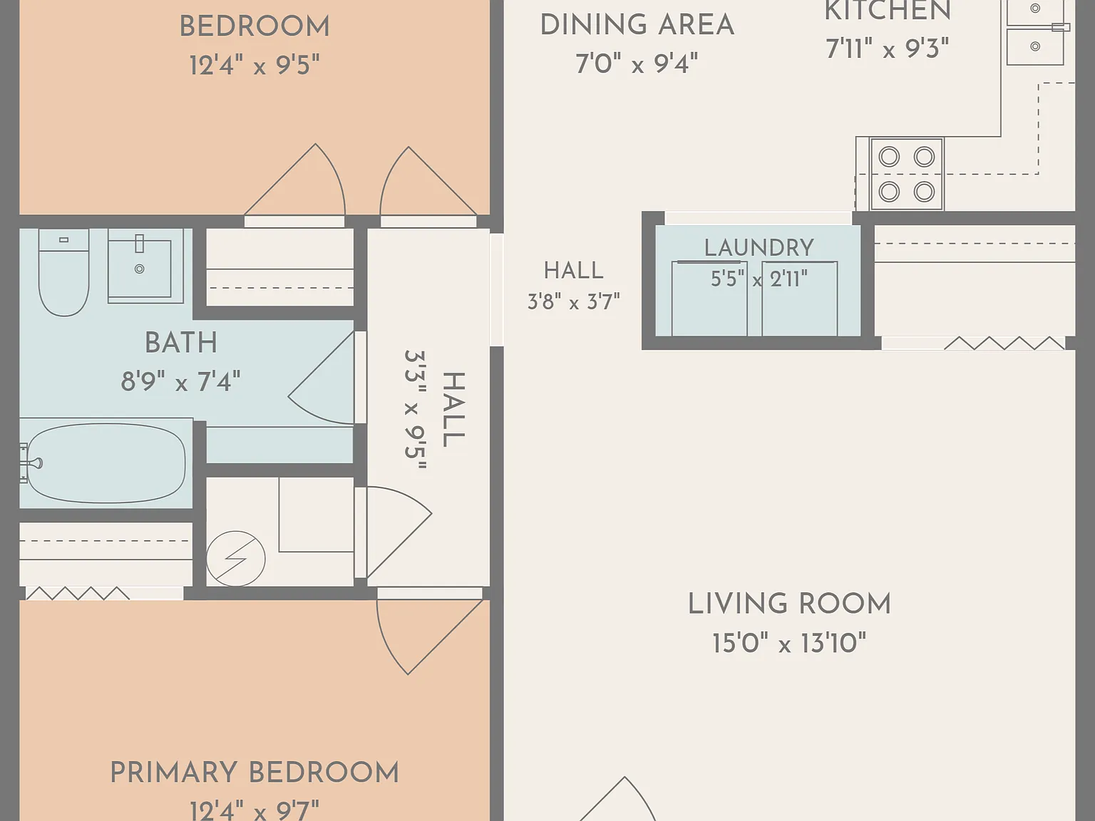 2 bed, 770 sqft, $700 — Photo 2
