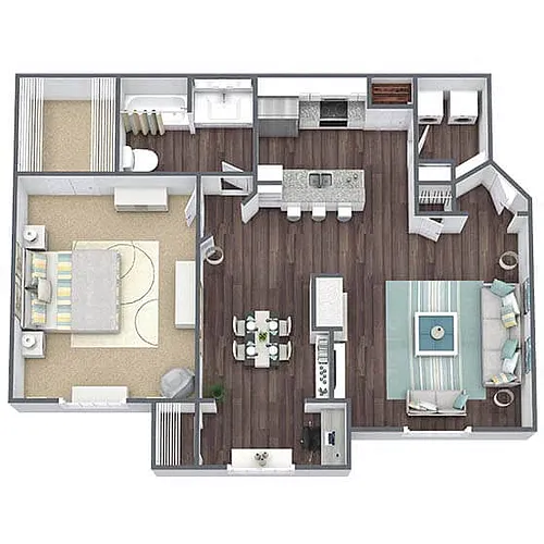 Floor plan A4: 1 Bed 1 Bath