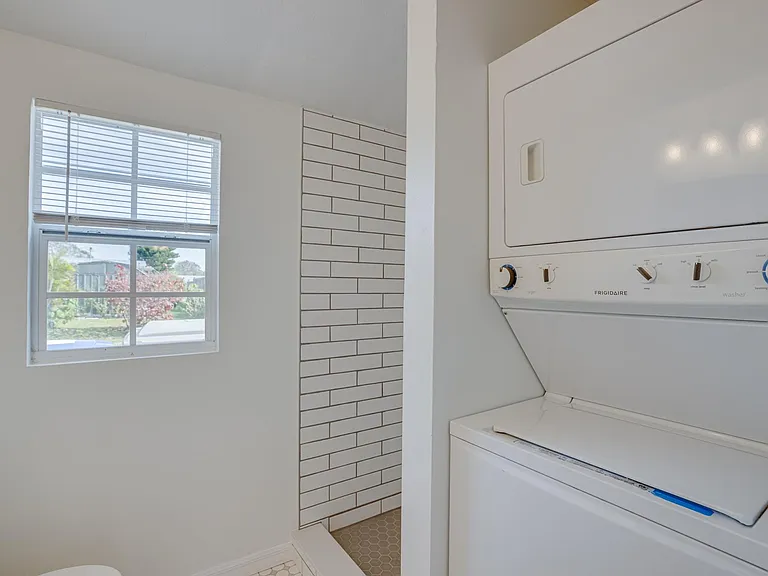 Completely remodeled 3/4 bath with in-unit laundry