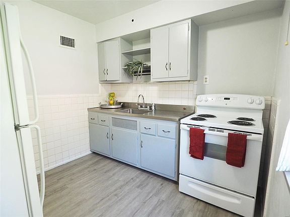 Updated kitchen with old-school charm. New fixtures and appliances.