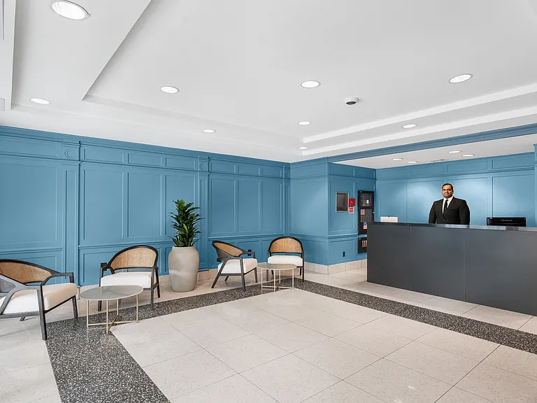 A cozy and stylish lobby that makes coming home feel special