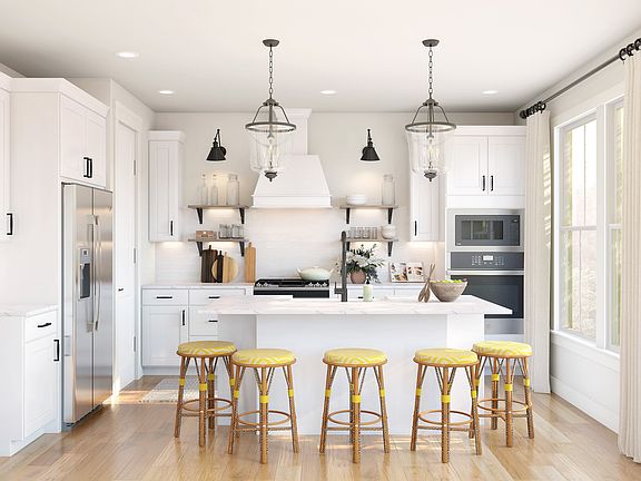 Breakfast bar in kitchen