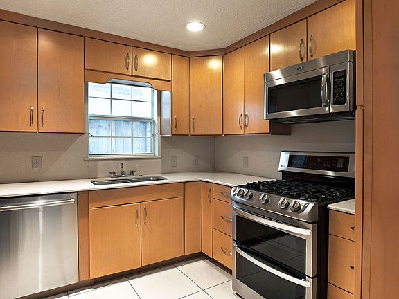 Updated cabinets and upgraded appliances