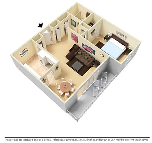 Floor plan 1B1BFE