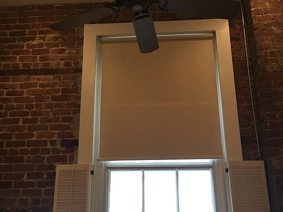Ceiling fan in guest bedroom