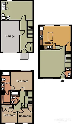 Floor plan Morgan w/ Garage & Finished Basement
