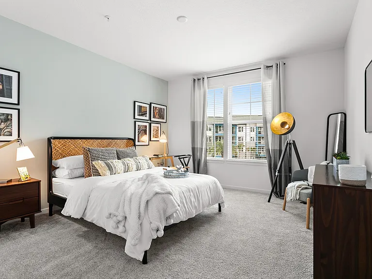 Bedroom with Large Window