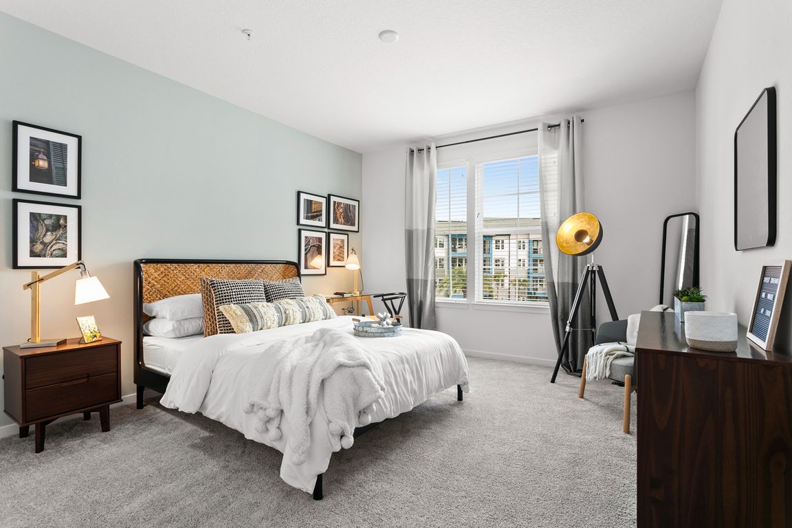 Bedroom with Large Window