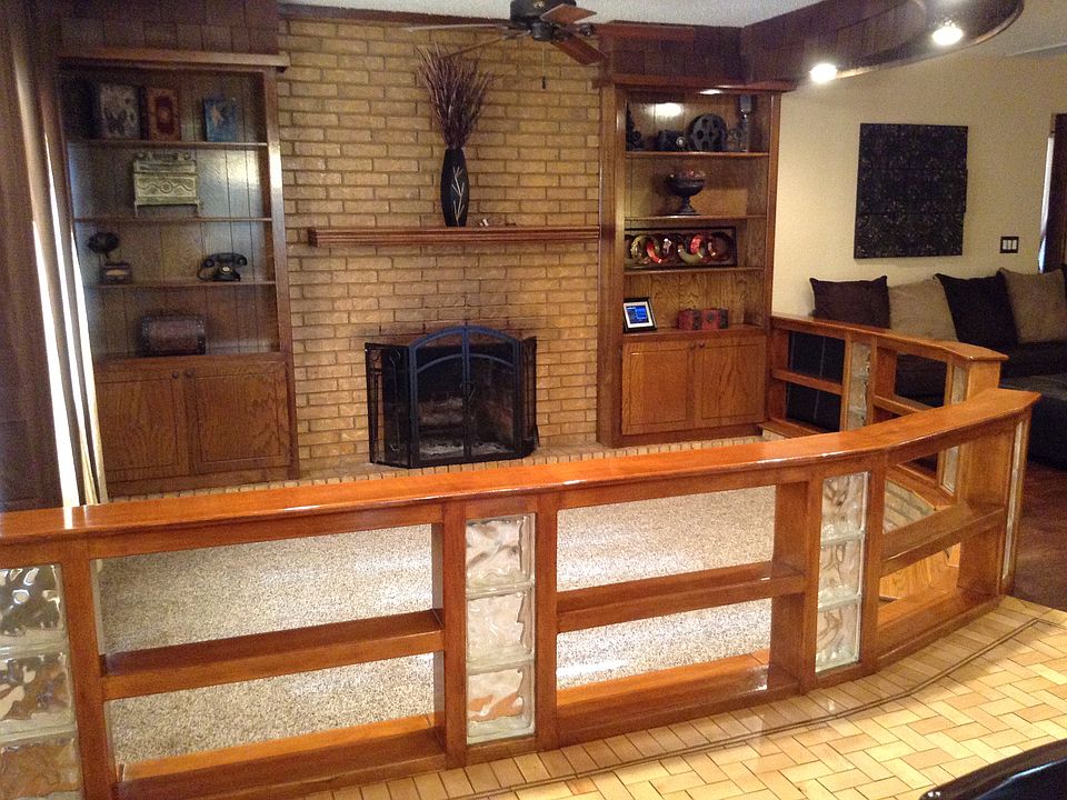 Real wood burning fireplace 