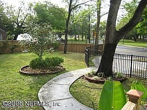 Fenced in backyard