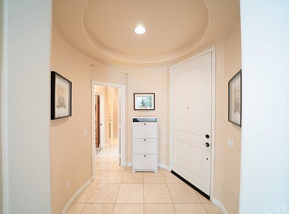 Foyer with trey ceiling