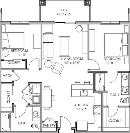 2 Bedroom Furnished 2 Bedroom Furnished