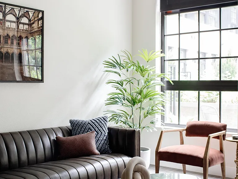 Oversized windows with motorized roller-shades