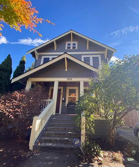 Front of house with off street parking in driveway