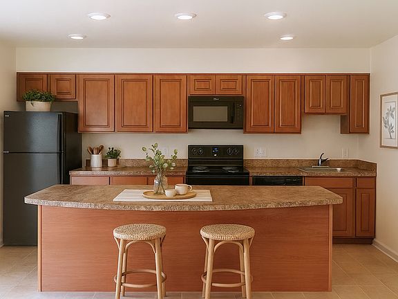 Gourmet one bedroom open kitchen