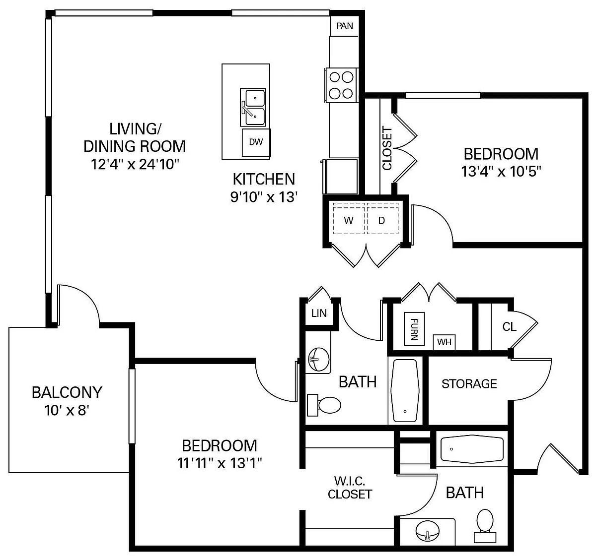 Floor plan 2BD-G