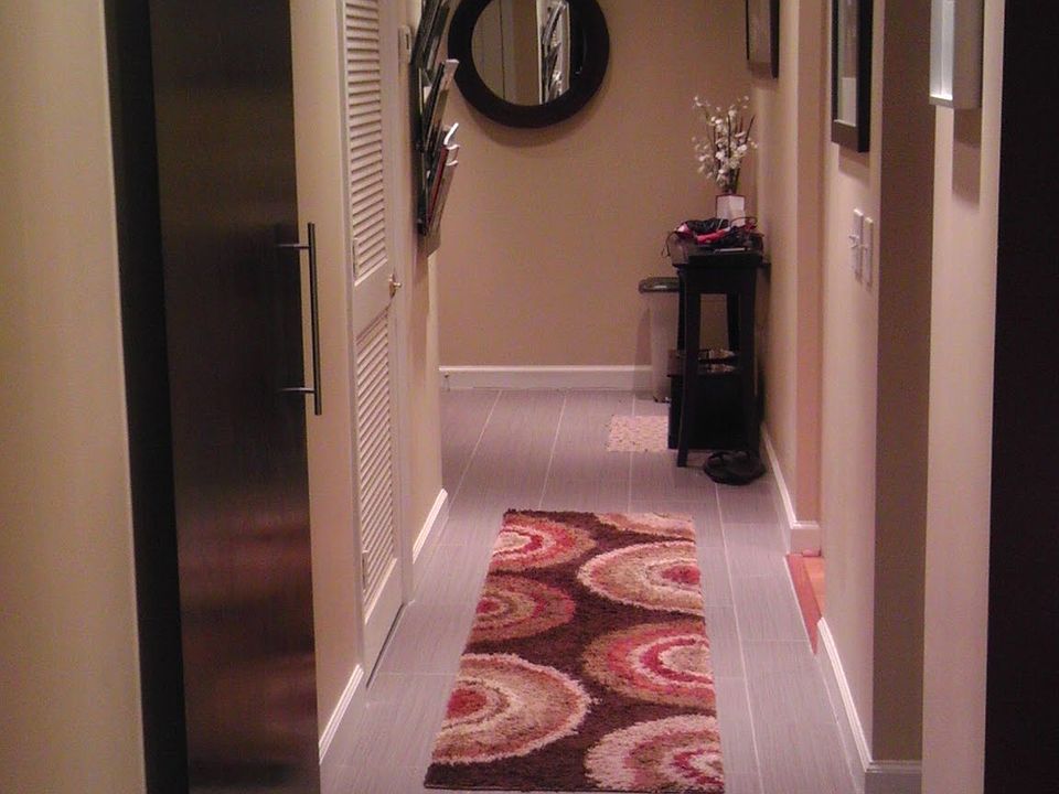 Hallway with recessed lighting & new flooring