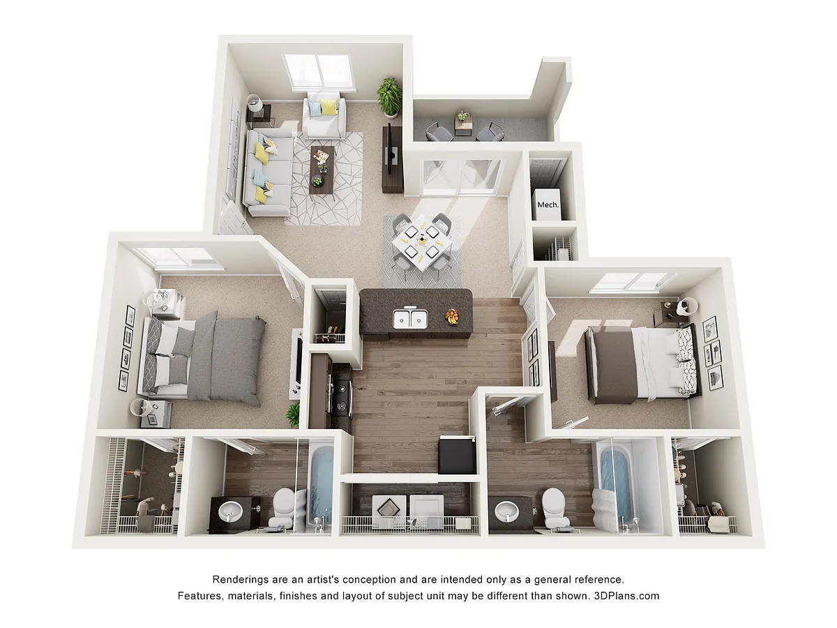 Floor plan C 2X2