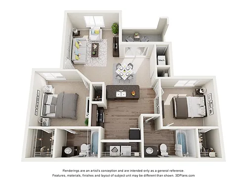 Floor plan C 2X2