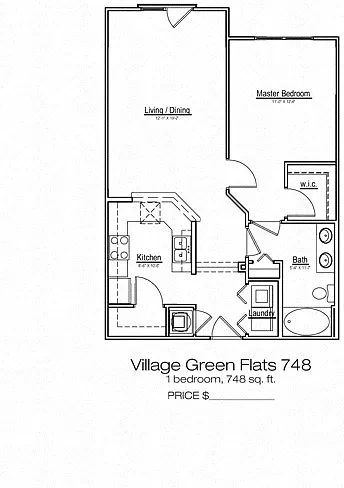 Floor plan Village Green Flats 748