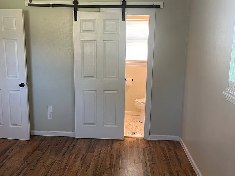 Master bedroom and bathroom