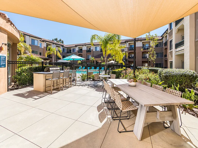BBQ grill and al fresco dining area
