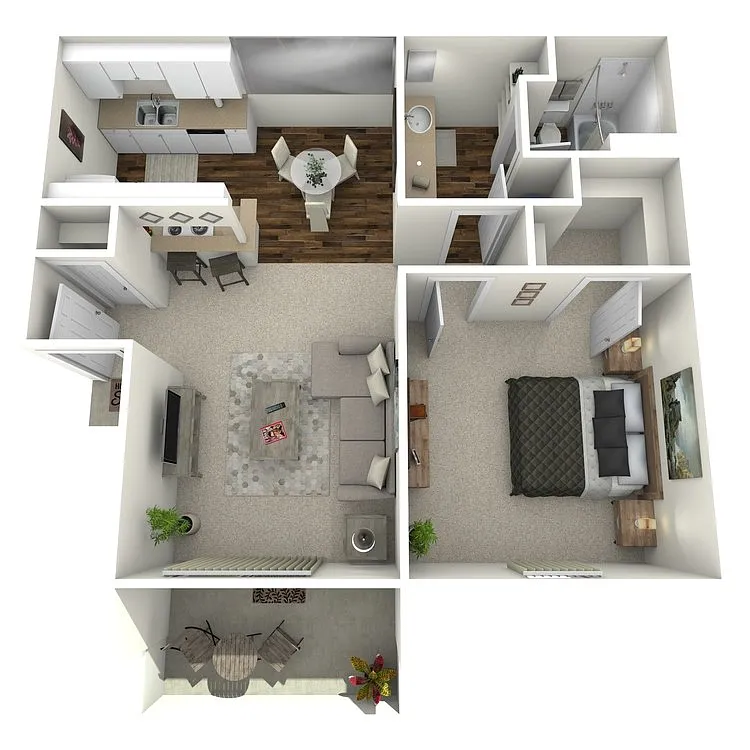 Floor plan One Bed Plan A