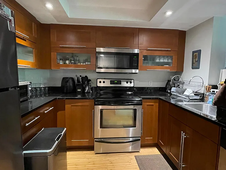 Modern kitchen full of appliances