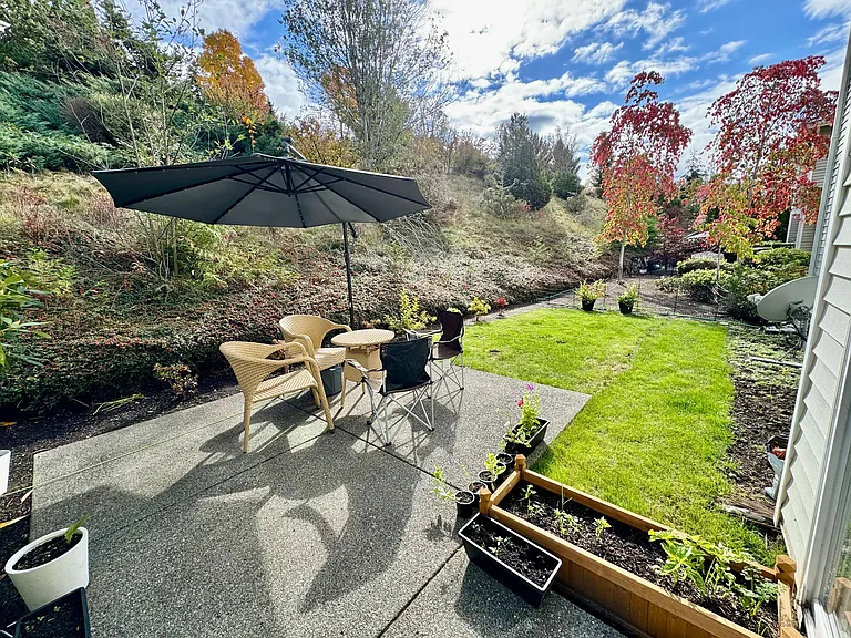 Patio with backyard