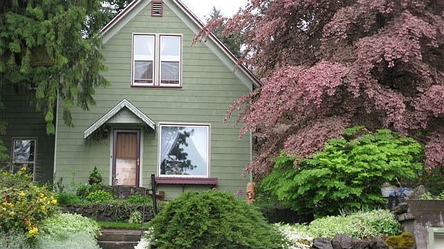 Front of house in Spring