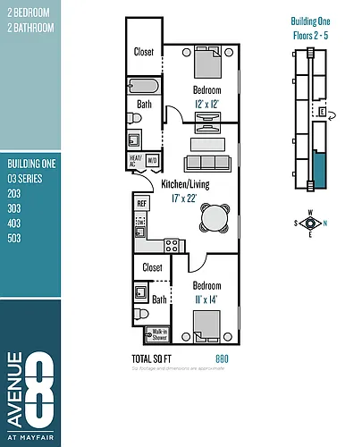 Floor plan 03 Series 2 Bedroom / 2 Bath