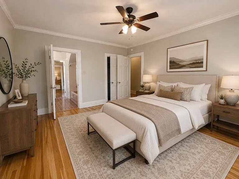 Primary Bedroom. Has nice closet and open to the primary bath