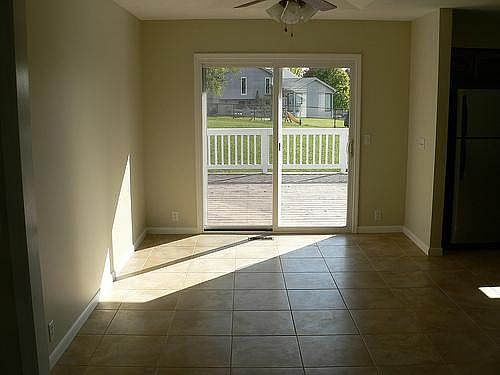 Dinning room with walkout to deck.